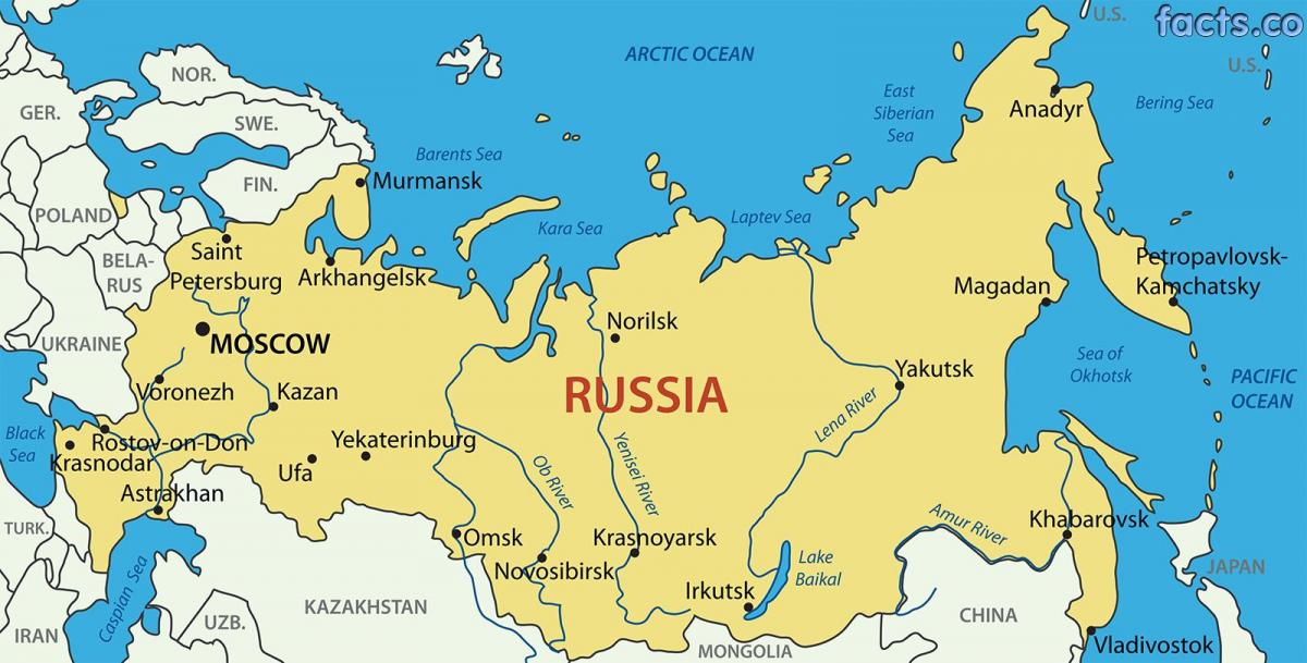 sa mga lungsod ng Russia mapa